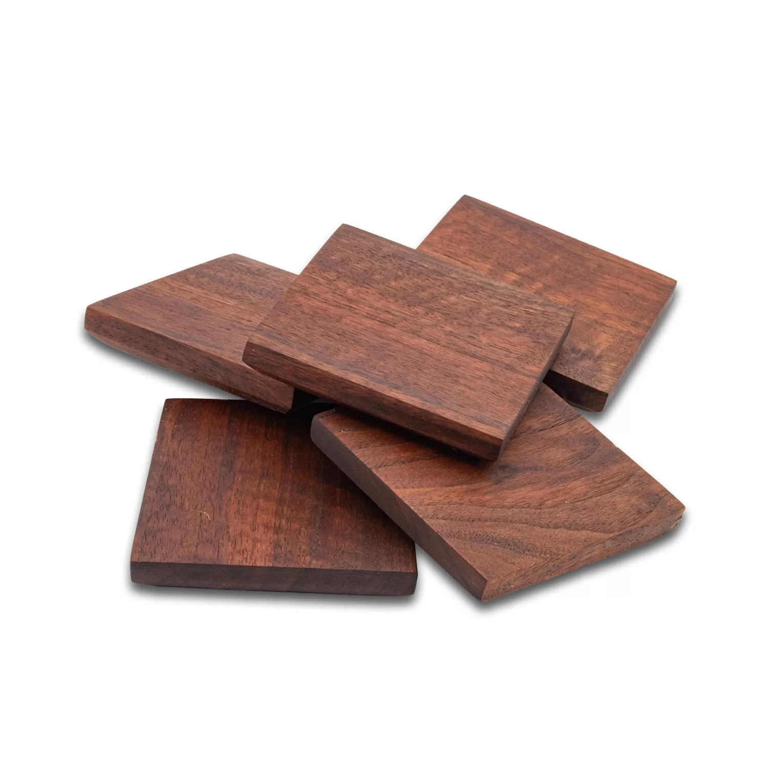 handmade walnut drink coasters